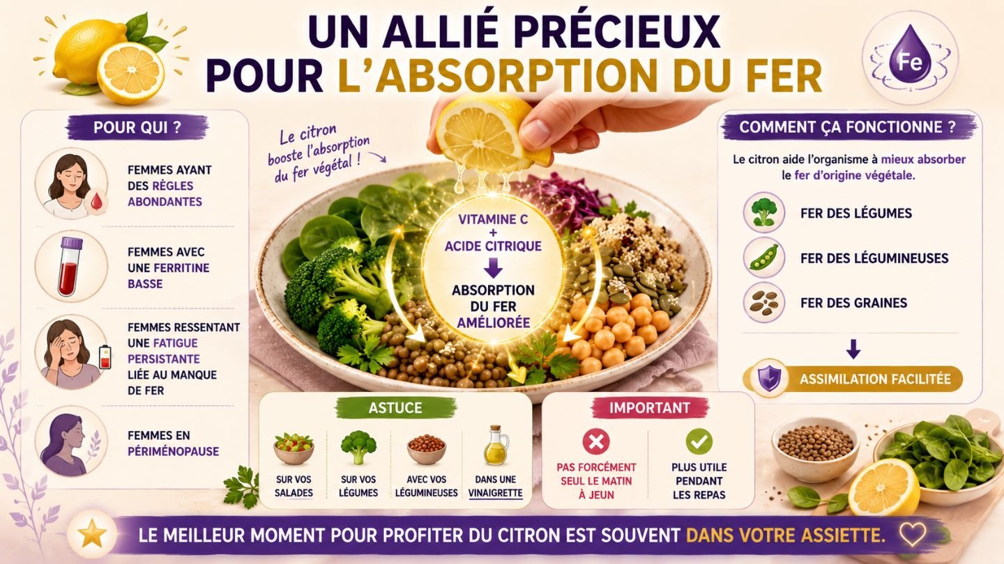 citron aide absorption fer non héminique