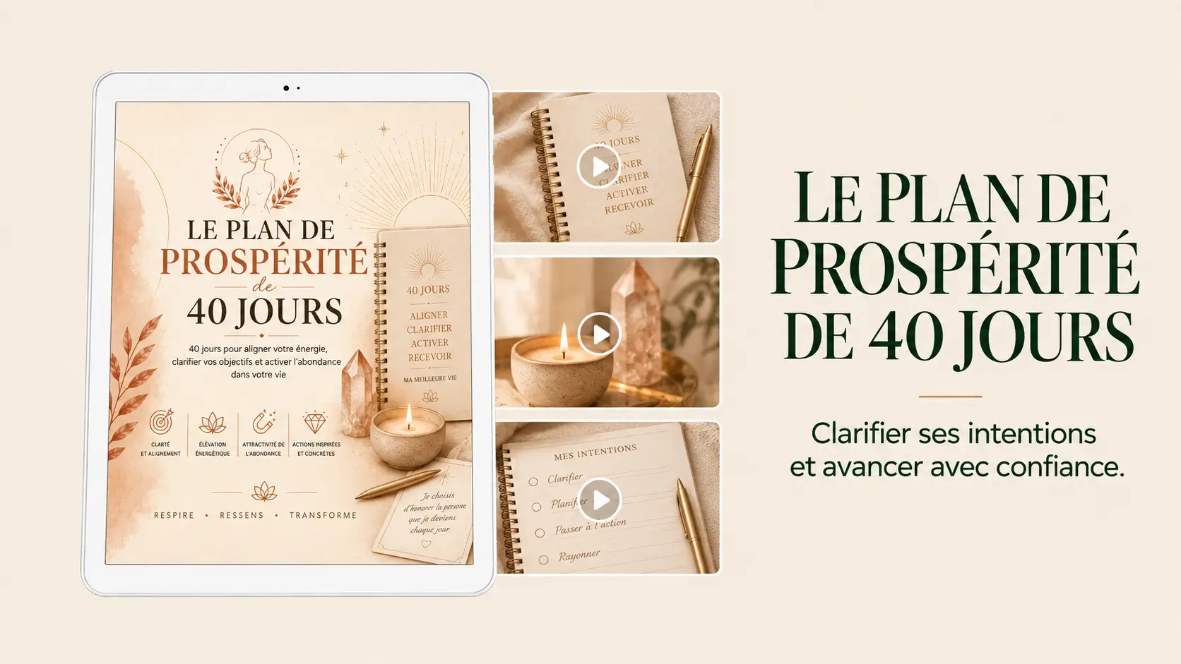 Le plan de prospérité de 40 jours – Studio RRT® Programme Le plan de prospérité de 40 jours du Studio RRT® pour clarifier ses intentions et avancer avec confiance