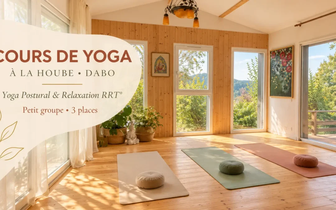 Salle de cours de yoga au Havre de la Chouette à La Hoube près de Dabo